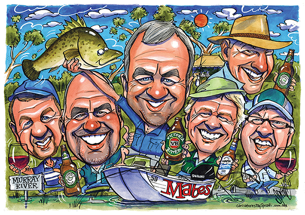 Group Gift Caricatures -fishing