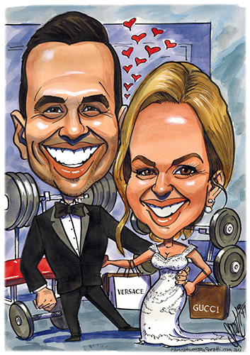 Wedding gift caricature 01