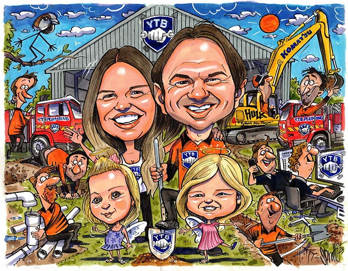 Family caricature